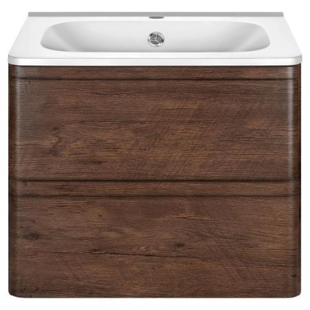 Тумба под раковину Vincea Vico 600 подвесная, 2 выкатных ящика soft close, R.Wood