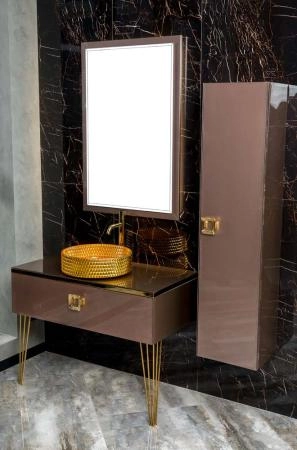 Столешница Boheme стекло 80см прямая Лиловый 853-080-PU