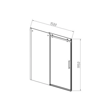 Душевая дверь Vincea Como-N VDS-4CN150CL, 1500, хром, стекло прозрачное