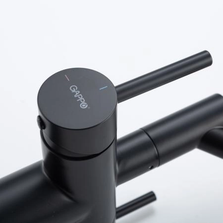 Смеситель GAPPO G4399-86 для кухни с гибким изливом и подключением фильтра, черный