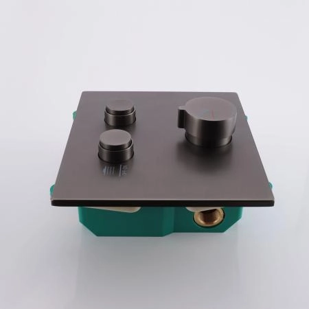 Встраиваемый смеситель Vincea для душа VSCV-421GM двухфункциональный, вороненая сталь