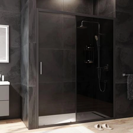 Дверь душевая в нишу AM.PM Gem W90G-150-1-195BG прозрачное, тонированное; профиль черный