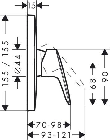 Смеситель Hansgrohe Logis 71605000 для душа для 01800180