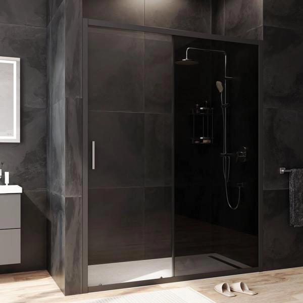 Дверь душевая в нишу AM.PM Gem W90G-150-1-195BG прозрачное, тонированное; профиль черный