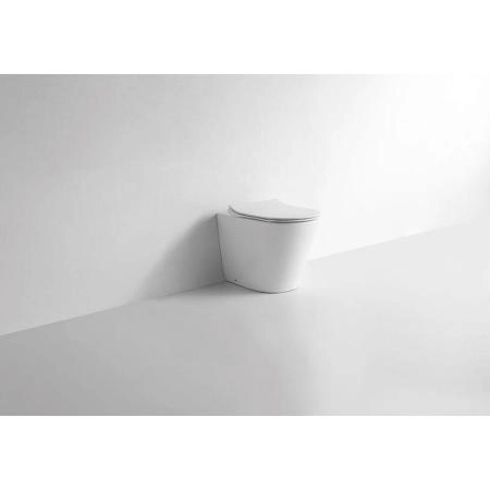 Унитаз CeramaLux NS-3178 56 см приставной безободковый микролифт