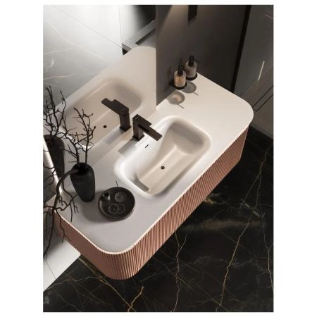 Раковина KNOTLOR ОБЛАКО FWB211200WY, встраиваемая матовый белый, 120 см