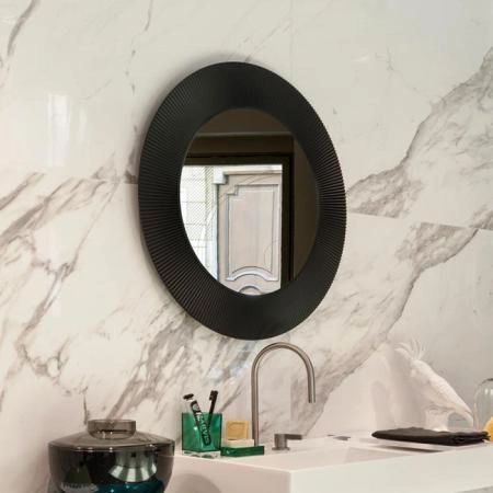 Laufen Kartell Зеркало круглое d=78см, настенное, без подсветки, цвет: черный