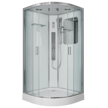 Душевая кабина Niagara Premium NG-6002-01G (1000х1000х2100) низкий поддон(16 см) стекло ПРОЗРАЧНОЕ