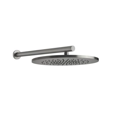 Gessi Shower316 Душевая головка шарнирная для настенногокрепления на 1/2" с защитой от известкового налёта, Ø350, цвет: шлифованная сталь