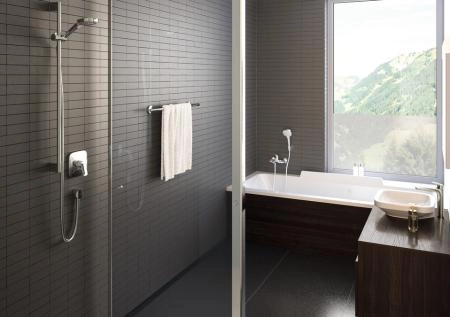 Душевой гарнитур Hansgrohe Croma Select E Multi 0,90м 26590400 хром-белый
