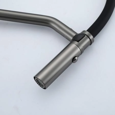 Смеситель GAPPO G4098-19 для кухни с гибким изливом, оружейная сталь