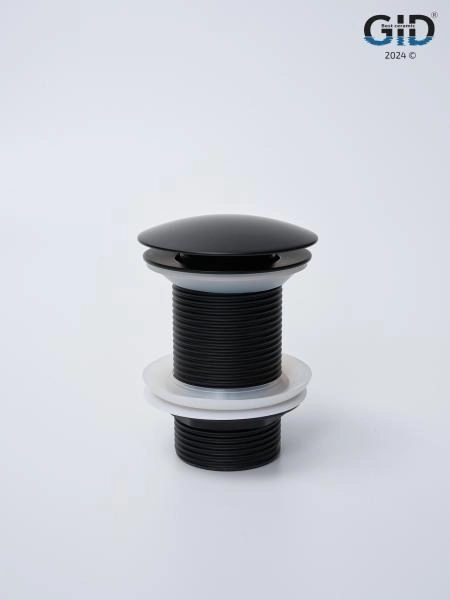 Донный клапан Gid без перелива G-55BM 76602K черный матовый 7x7x10