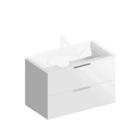 Тумба Kerama Marazzi PIANO FORTE ПИАНО ФОРТЕ PI.F.85\WHT подвесная 85 см, 2 ящика, белый глянцевый