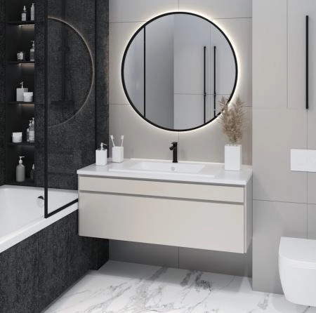 Раковина для ванной Uperwood Parma Premium 75 см, белая глянцевая полувстраиваемая 