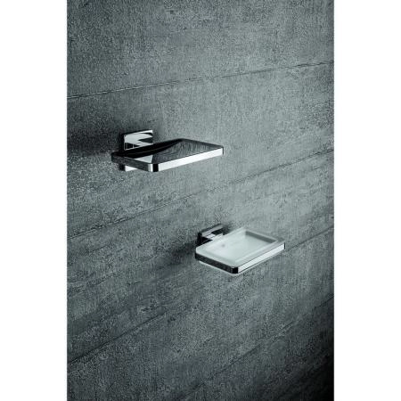 Мыльница Colombo Basic Q B3701 настенная, хром/стекло