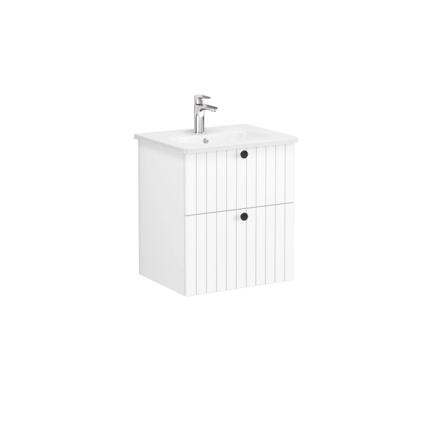 Тумба с раковиной  VitrA Root Groove  69415 60 см матовая белая МДФ