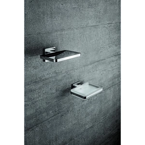 Мыльница Colombo Basic Q B3701 настенная, хром/стекло