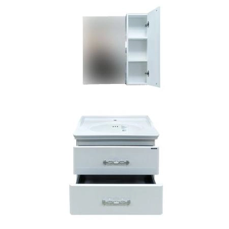 Тумба с раковиной Comforty Неаполь-80 белый глянец