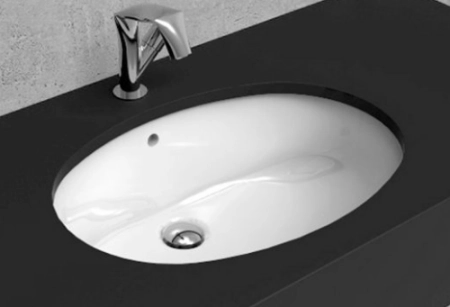 Flaminia Euro раковина 510х355х210 мм под столешницу, керамика, цвет белый