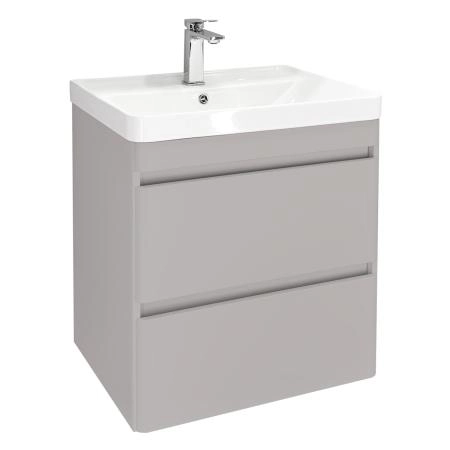 Тумба с раковиной Comforty Енисей-60П2 00-00022356CF серый шелк с раковиной COMFORTY 4460