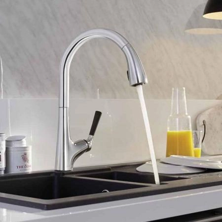 Смеситель Jacob Delafon MALLECO E562-CP для кухни с вытяжным изливом хром