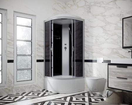 Душевая кабина Niagara Classic NG-2508-14 (900х900х2150) высокий поддон(45см) стекло ТОНИРОВАННОЕ
