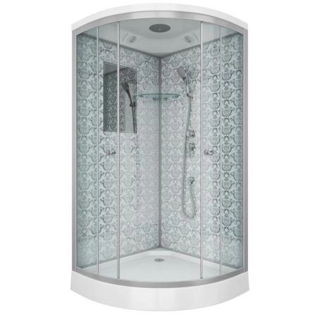 Душевая кабина Niagara Luxe NG-7701W (900x900х2100) низкий поддон (15см) стенки БЕЛЫЕ
