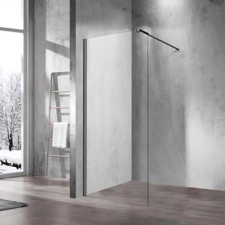Душевая перегородка Vincea Walk-In VSW-1H700CLGM, 700*2000, вороненая сталь, стекло прозрачное