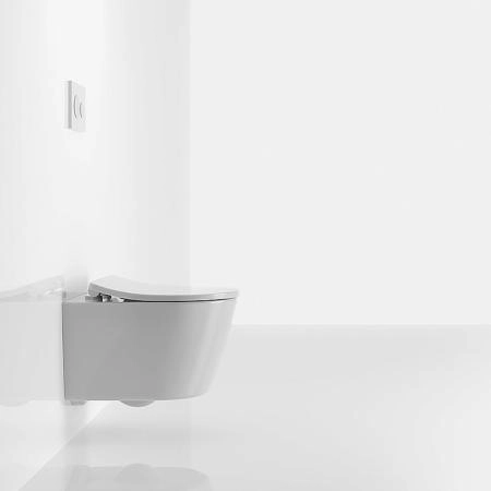 Toto RP Унитаз 49х38х33.5см., подвесной, укороченный, смыв tornado, Cefiontect, с сиденьем, SoftClose, петли из нерж. стали, цвет: белый