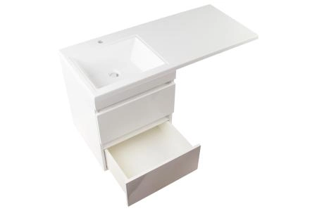 Тумба под раковину Style Line Elfante Даллас 110 Люкс белая, PLUS,подвесная