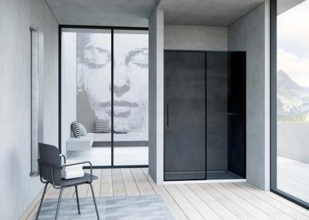 Душевая дверь Vincea Slim Soft VDS-1SS120CGB, 1200, черный, стекло тонированное