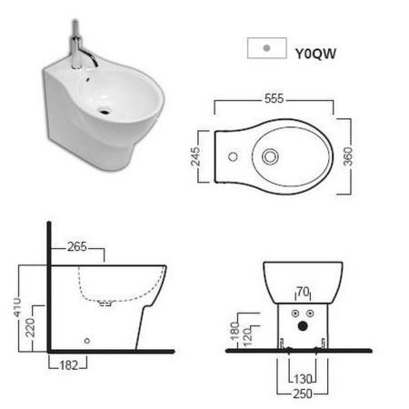 Биде Hatria Nido Y0QW напольное