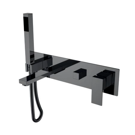 Смеситель для ванны Boheme встроенный Qubic Shine Gun Metal 474-2-SGM