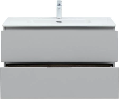 Тумба под раковину Aquanet Алвита new 90 серый
