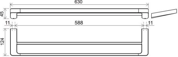 Полотенцедержатель Ravak 10° TD 320.00 X07P326 (2 полотенца), 66 см
