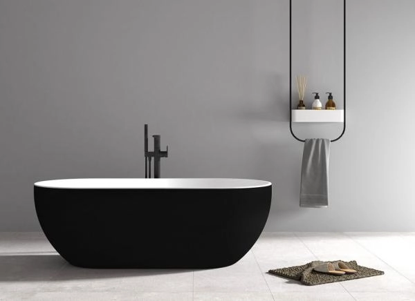 Акриловая ванна ABBER AB9241MB отдельностоящая цвет черный матовый