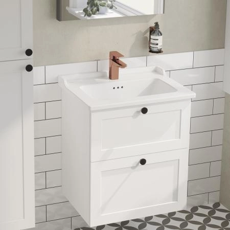 Тумба с раковиной  VitrA Root Classic  68848 60 см матовая белая МДФ