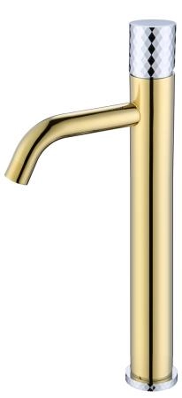 Смеситель STICK Boheme для умыв. выс. GOLD DIAMOND CHROME_Комплект 122-GCR