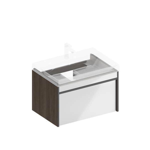 Тумба Kerama Marazzi MODULA МОДУЛА MO.70.1+1\AR подвесная 70 с ящиком 1+1, арабика