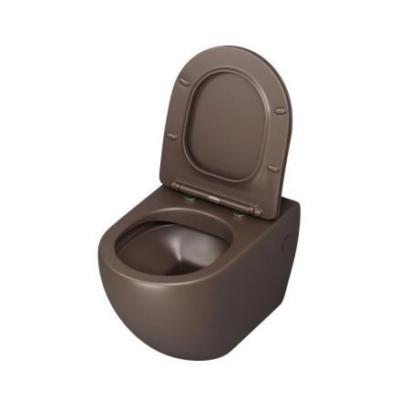 Унитаз Grossman GR-4411BRMS Color (550*365*395) КОРИЧНЕВЫЙ МАТОВЫЙ подвесной Безободковый
