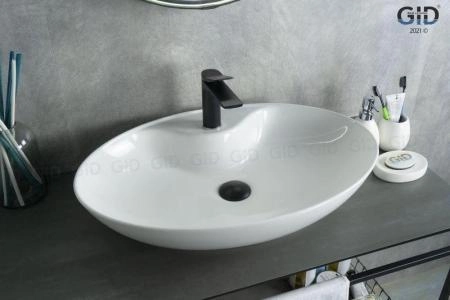 Раковина Gid N9438 65x43 на столешницу белая