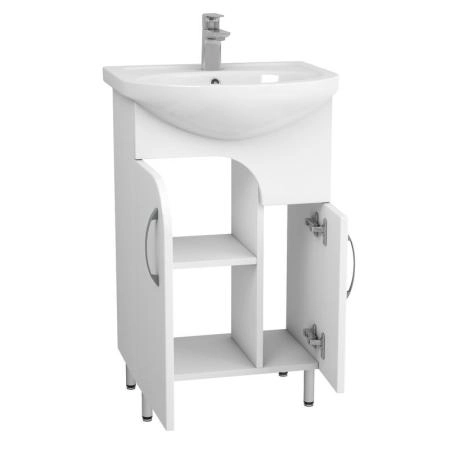 Тумба UNCORIA Лина 50 белая, под умывальник Уют
