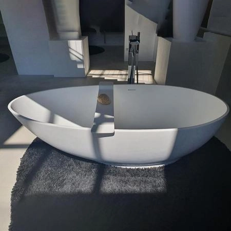 Knief Grace+ Ванна 180х88х52см., отдельностоящая, с щелевым переливом, с донным клапаном k|stone®, цвет: белый матовый