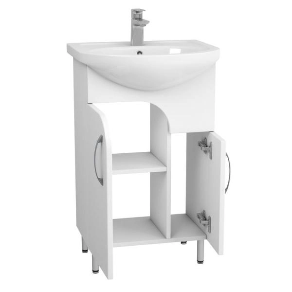 Тумба UNCORIA Лина 50 белая, под умывальник Уют