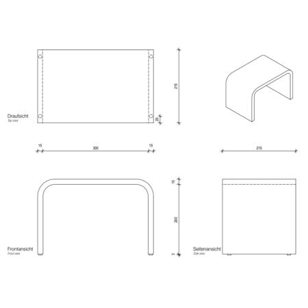 Decor Walther Stone SCH Подставка 24.5x33x21.5см, напольная, цвет: белый