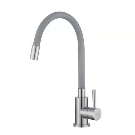 Смеситель для кухонной мойки ESKO Snake K44 G хром серый