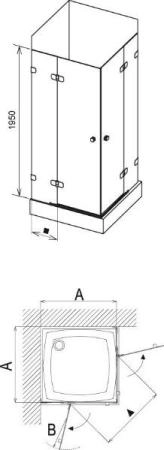Душевой уголок Ravak BSRV4-100 хром+Транспарент