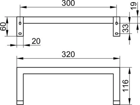 Кольцо для полотенца KEUCO Edition 90 Square 19121010000 хром 320 мм