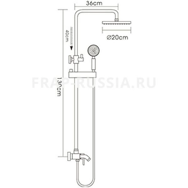 Душевая система Frap F2416 для ванны хром