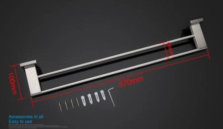 Полотенцедержатель двойной Gappo G1709 сатин 60 см